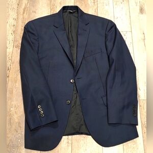 40S Men's Jos. A. Bank Traveler Blazer Pure Blue Wool Tailored Fit Sport Coat